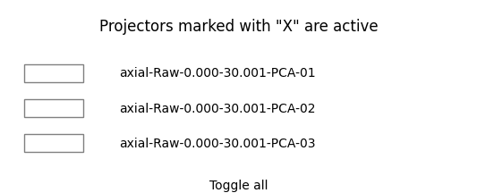 Projectors marked with 