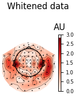 Whitened data, AU