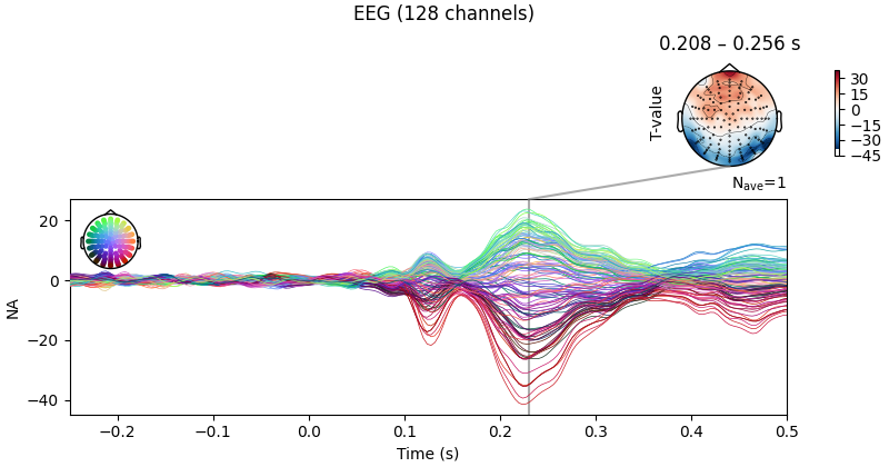 EEG (128 channels), 0.208 – 0.256 s